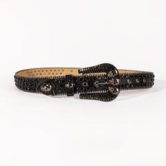 Skull Metal Buckle Belt Bling Rhinestone Western Hip Hop Jeans Pants Belts