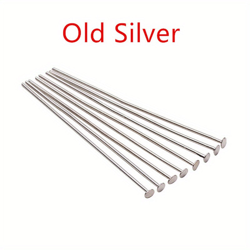 100pcs Silver/Gold/Rhodium Headpins Jewelry Findings DIY Supplies