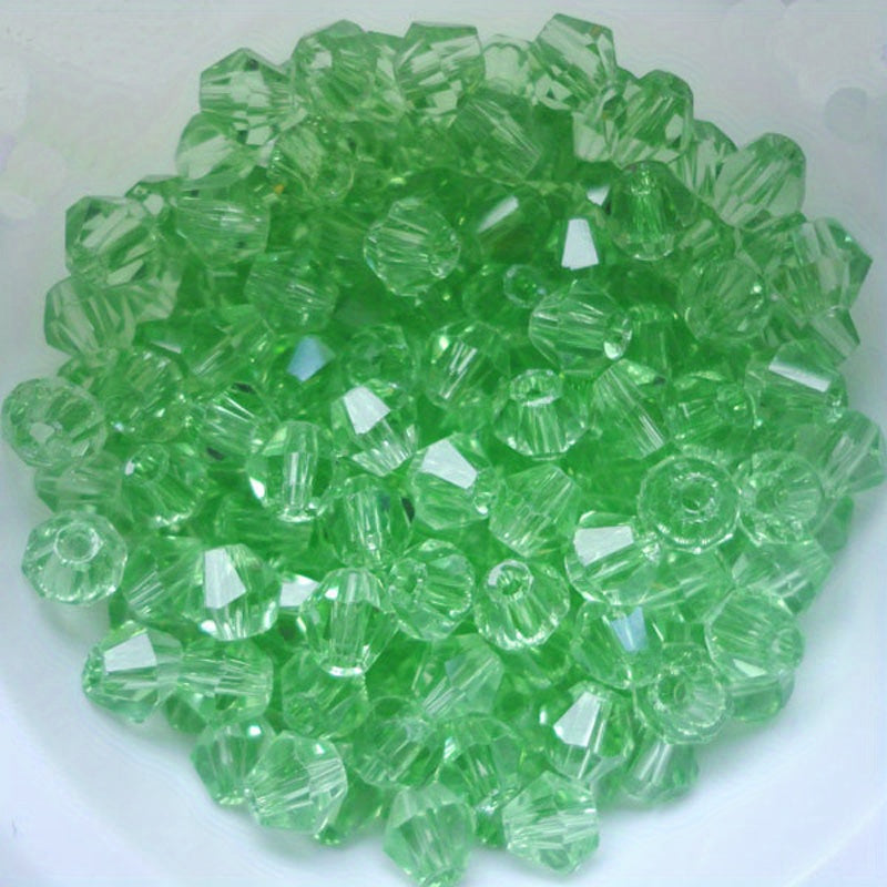 3mm Double Cone Crystal Rhombus Glass Beads DIY Bracelet Necklace Loose Beads