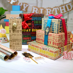 5pcs Christmas Wrapping Paper Birthday Arts Crafts Decorations