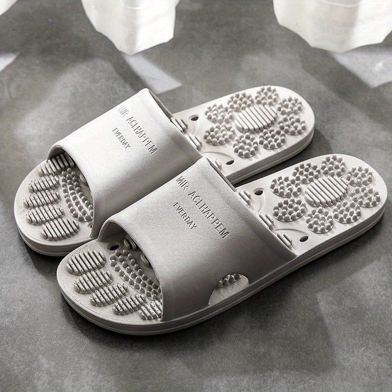 Men's Massage Slides Non Slip Slippers Open Toe Shoes
