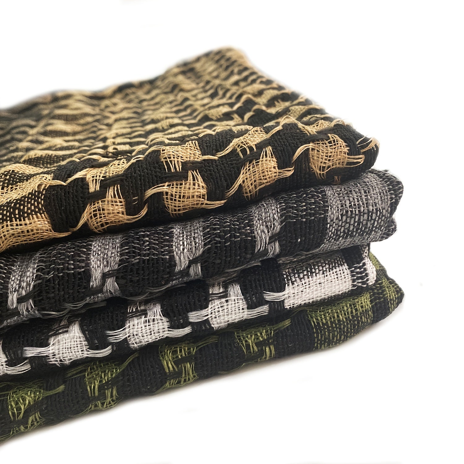 Unisex Tactical Tassel Triangle Scarf Military Shemagh Arab Desert Keffiyeh Wrap