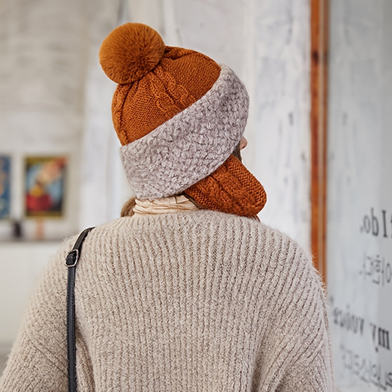 Women Slouchy Fleece Beanie Hat Winter Balaclav