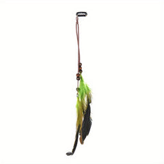 Hippie Style Faux Feather Hair Clip with Beads Head Piece Hair Accessories