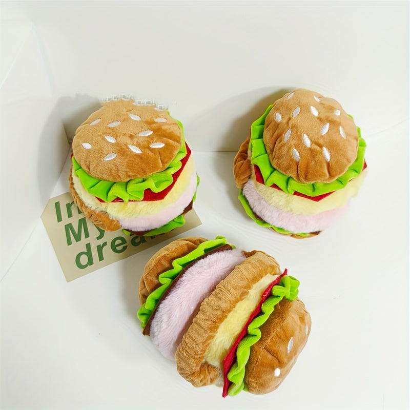 Cozy Hamburger Plush Ear Warmers Foldable Earmuffs