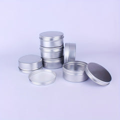 2pcs 150ML Aluminum Biscuit Boxes Round Fruit Tea Box Leak Proof Container