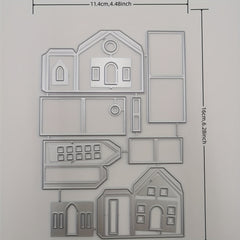 Christmas Metal Cutting Dies 3D House Embossing Template