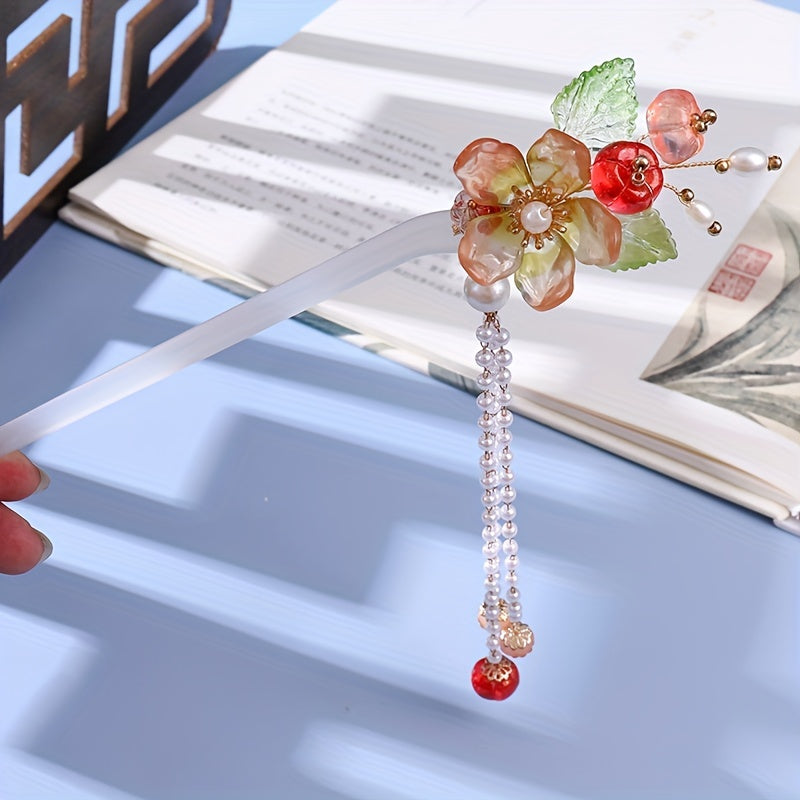 Beaded Hairpin with Tassel, Women's Hair Accessories