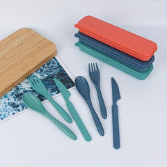 3pcs Cutlery Set Fork And Spoon Set Outdoor Tableware Portable for Camping