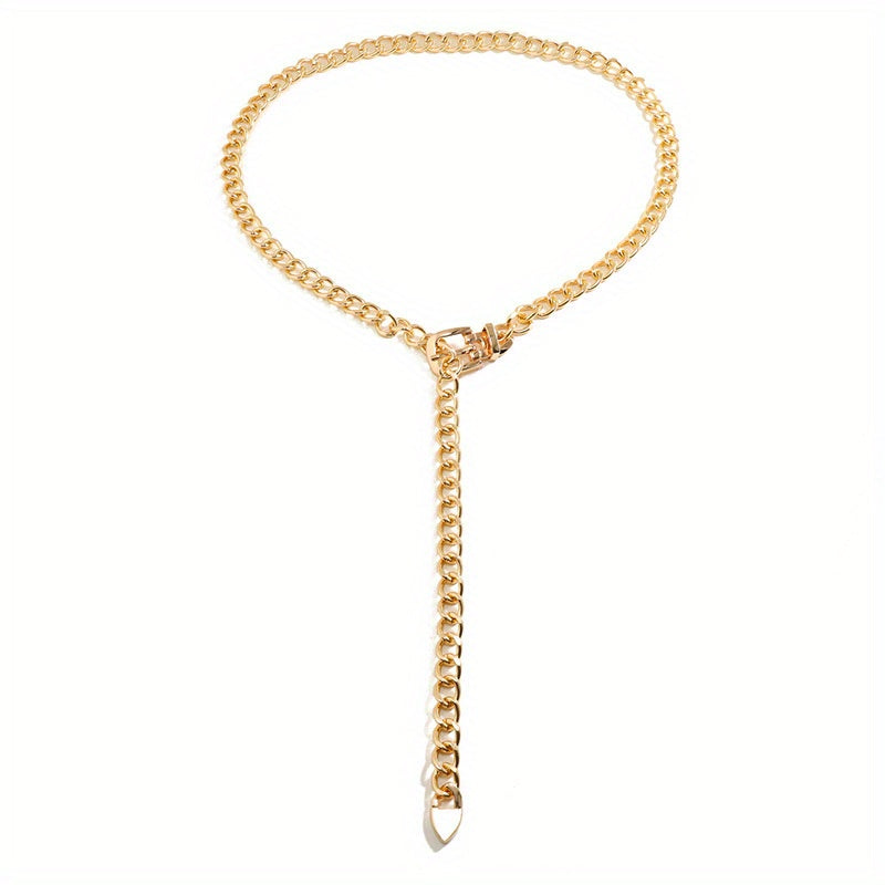 Punk Waist Chain Metal Tassel Dress Girdle For Women