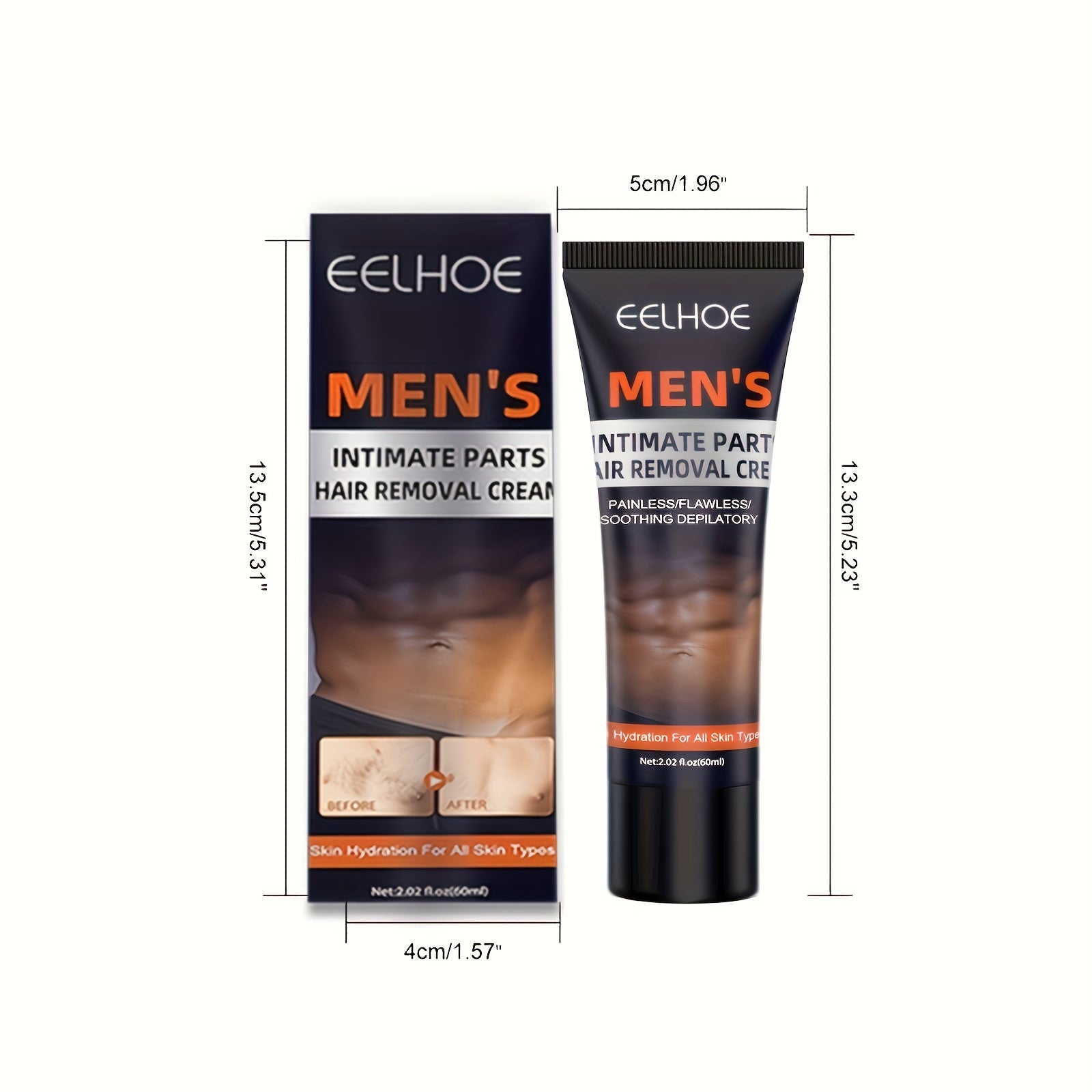 60ml Men's Hair Removal Cream Gentle Body Hair Removal