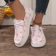 Women's Skate Shoes with Cartoon Pattern & Heart Sole Print