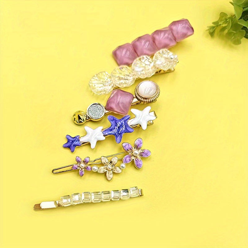 Star Fish Hair Clip Metal Hair Decoration Vacation Travel Accessory