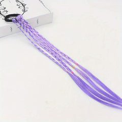 Girls Y2K Gradient Braided Wig Hair Ties for Party Performance