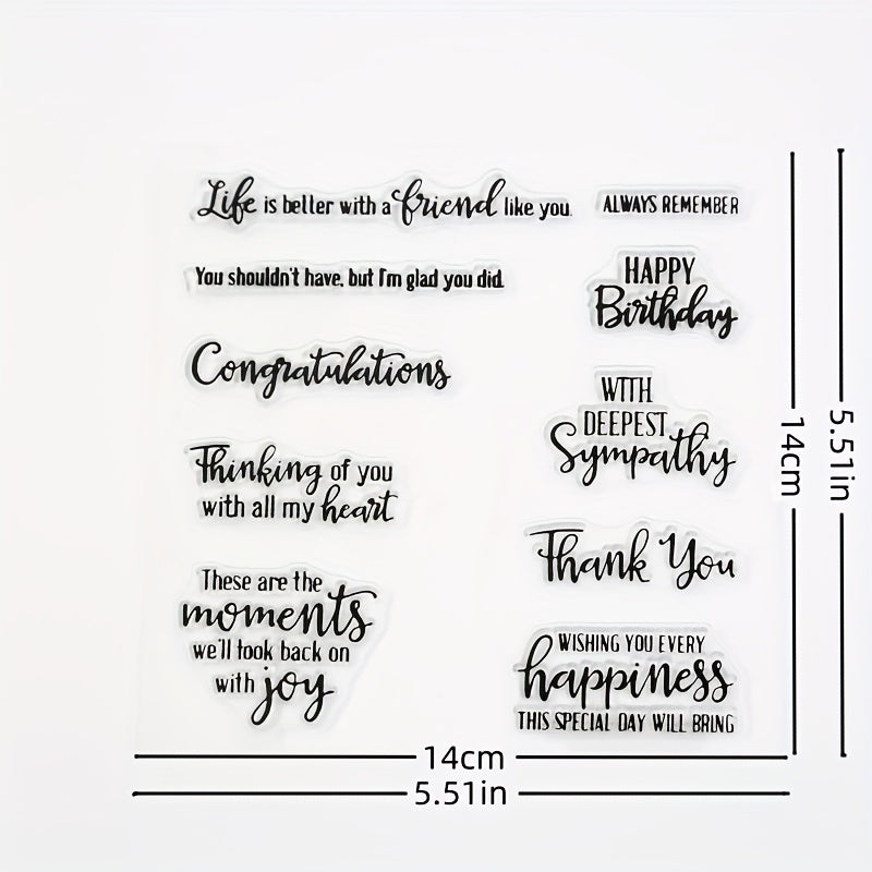 1pc Cartoon Clear Stamp Journal Stamp Reusable Stationery Student Stamp