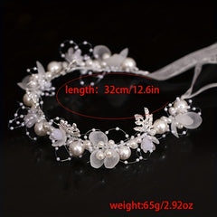Kids Faux Pearl Flower Headband Children's Accessories