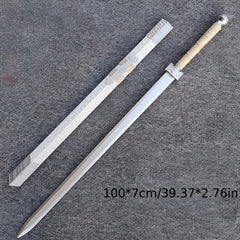 Wooden Samurai Sword With Sheath Halloween Decorative Props