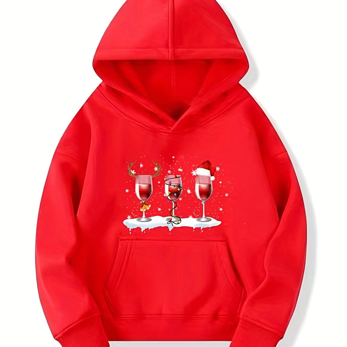 Girls' Christmas Hoodie Sweatshirt with Pocket