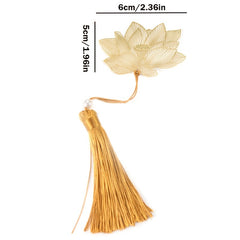 Golden Hollow Bookmark With Tassel for Book Readers Writers Adults