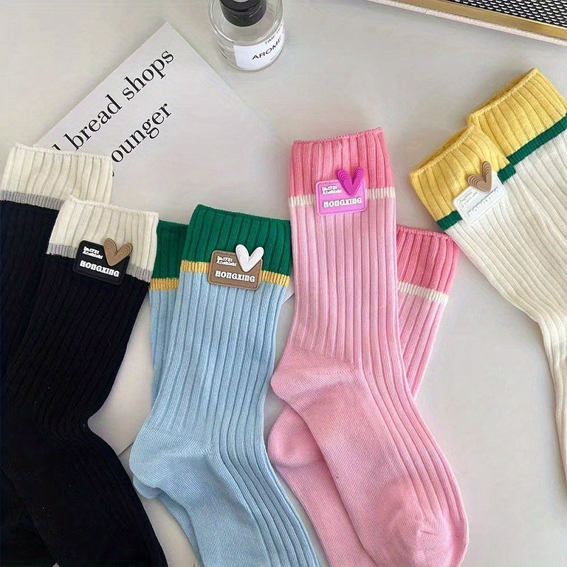 Girls Kids Silicone Love Crew Socks