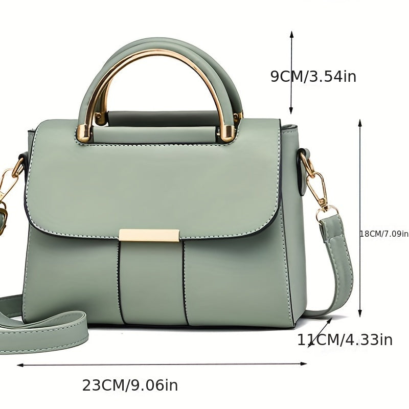 Minimalist Solid Square Bag Satchel for Work
