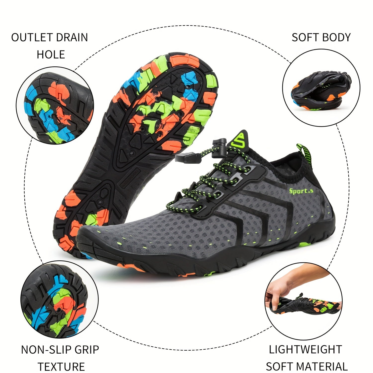Waterproof Aqua Shoes Quick Drying for Surf Yoga Swim