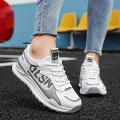 Women's Colorblock Sneakers Non Slip Breathable Mesh Lace Up