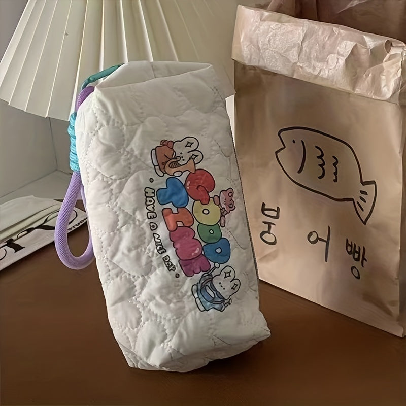 Cartoon Handheld Cosmetic Bag Lightweight Zipper Makeup Pouch