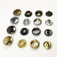 5 Pairs Brass Buckle Clothing Bags Metal Buttons Coat Buttons Shirt Studs