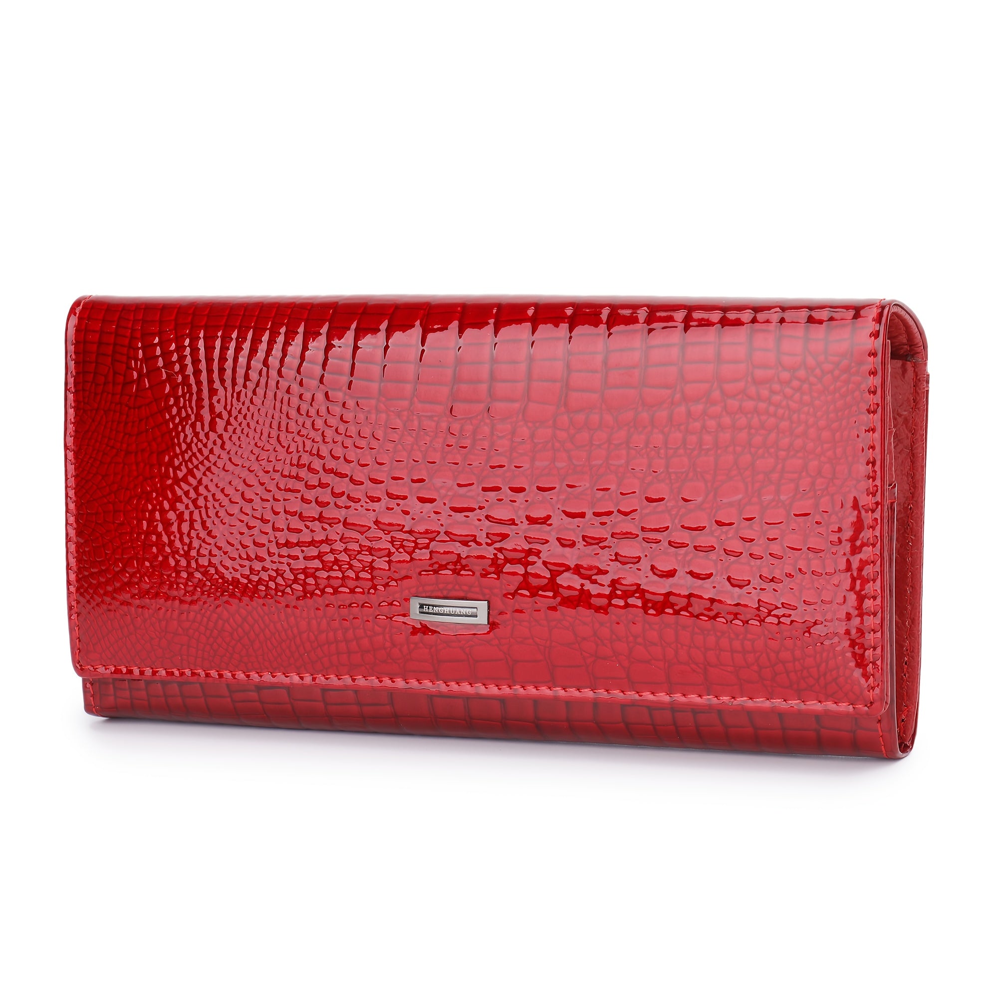 Crocodile Print Leather Wallet & Handbag Set