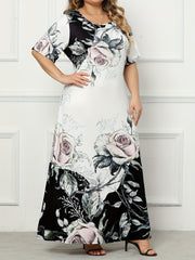  Women's Floral Print Maxi Dress
