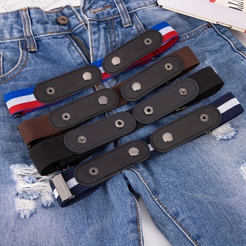 Striped Invisible Elastic Belt Lazy Belt