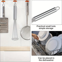 Stainless Steel Ball Whisk Handheld Egg Beater Sauce Stirrer Blender