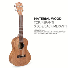 Camwood UKULELE Meranti Wood for Beginners 21 23 66 04 cm
