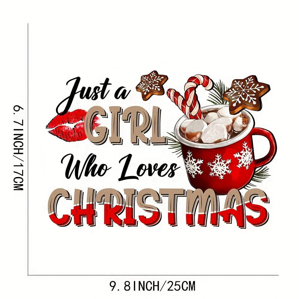 Christmas Trees DIY Iron On Transfer Stickers Xmas Theme Heat Transfers Sticker
