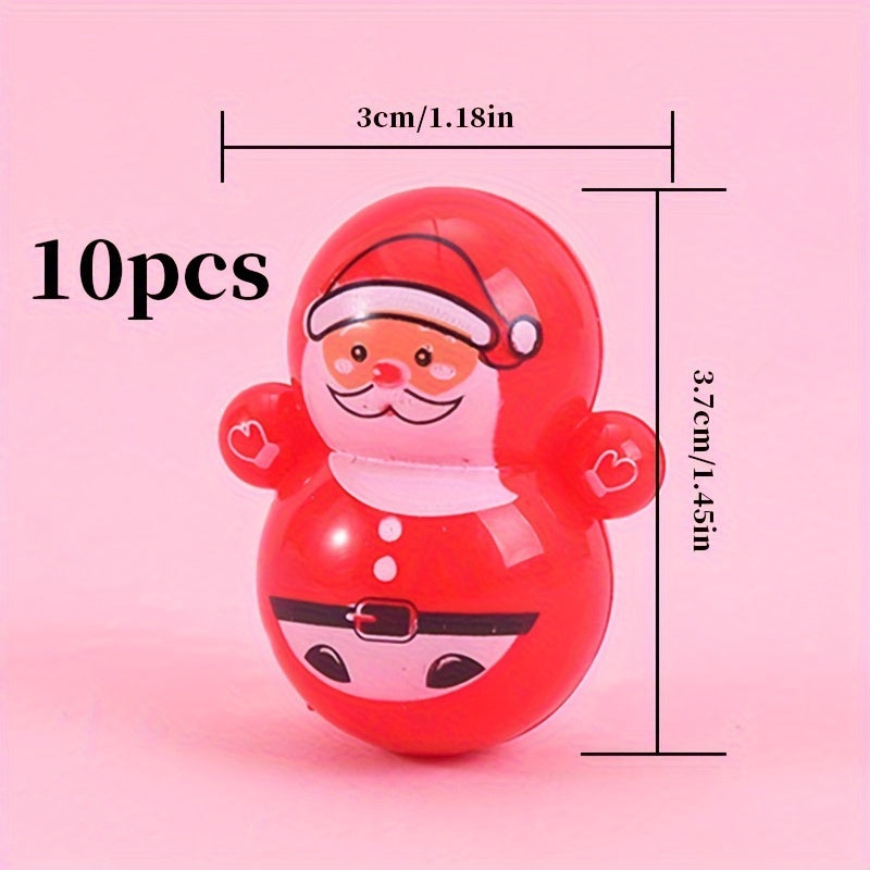 10pcs Mini Christmas Tumbler Tabletop Decoration