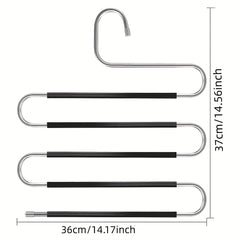 5 Layer Clothes Hanger Stainless Steel Non slip Pants Hanger