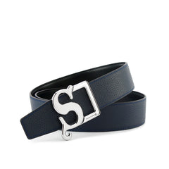 Men's Leather Belt S Metal Buckle Belt for Pants Jeans