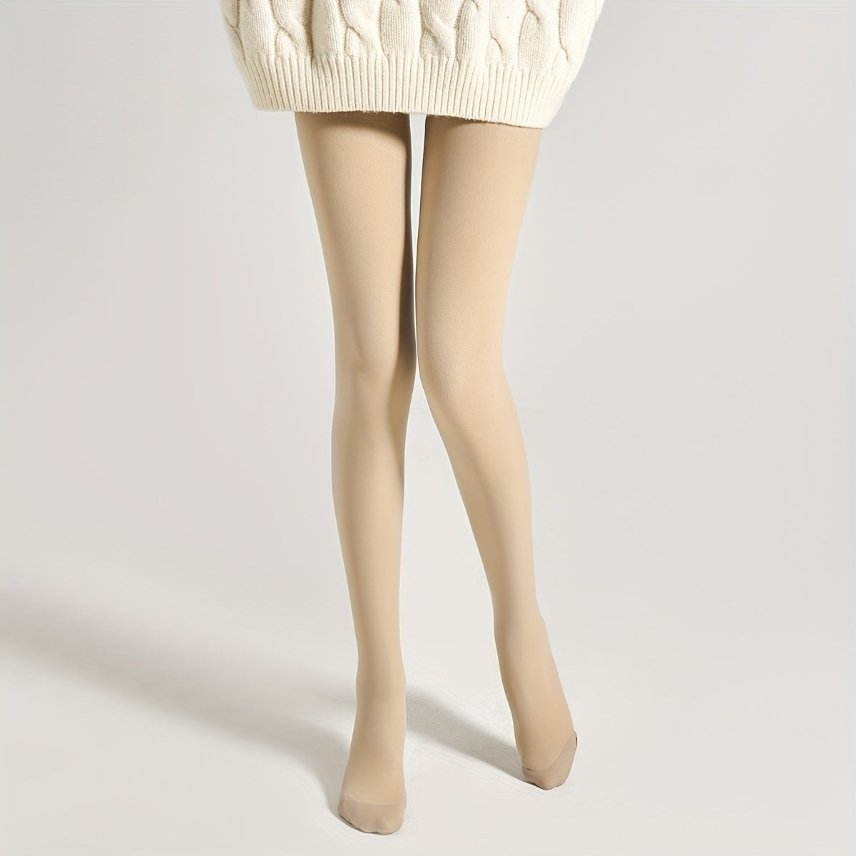 Plush Lined High Waist Thermal Leggings Women's Stockings