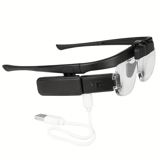 Rechargeable Magnifying Glasses with LED Light, 6 Adjustable Lenses for Reading