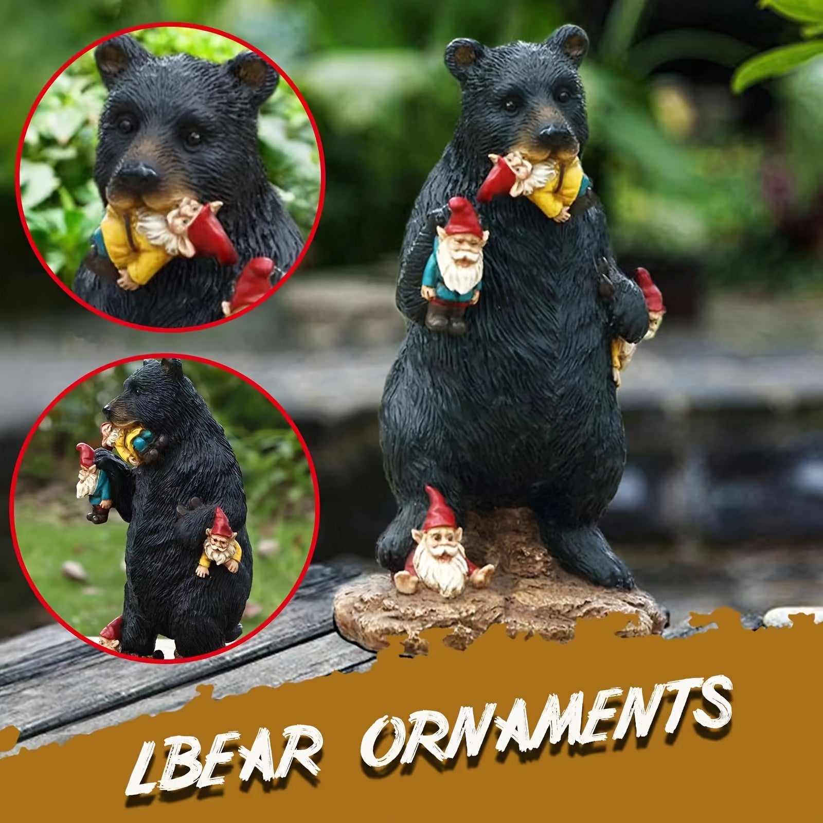 Bear Resin Pixie Ornament Creative Craft