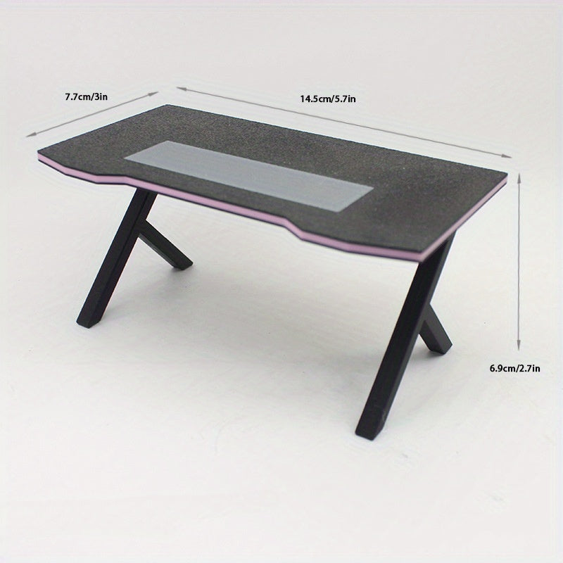 1/12 Dollhouse Computer Desk & Chair Set Mini Furniture Props