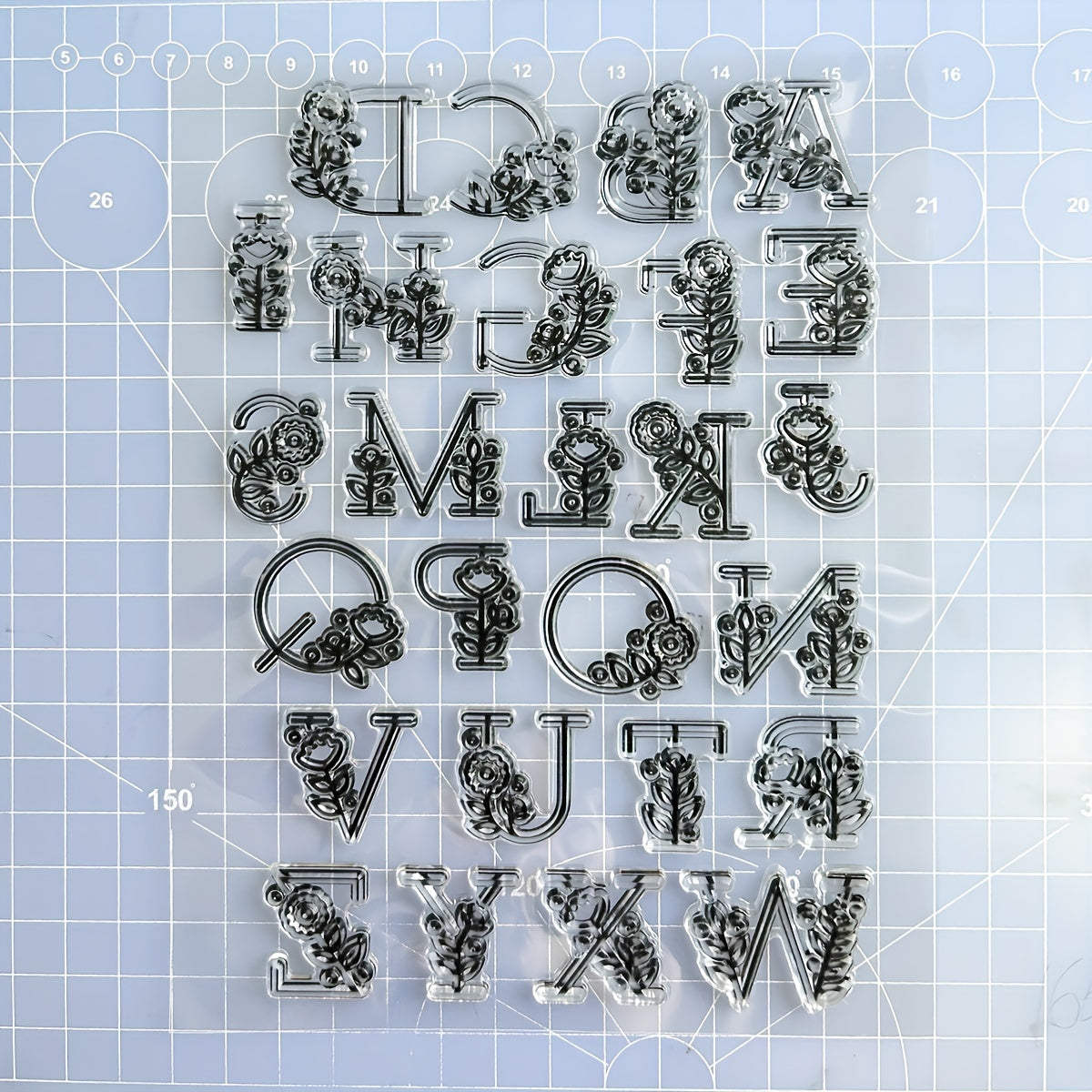 Alphabet Cartoon Transparent Stamp DIY Handcraft For Kids Teens
