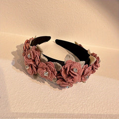 Flower Leaf Headband Wide Headdress Hair Band For Girls