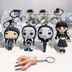Wednesday Character Keychain - Spooky Touch for Your Keys