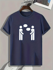 Pattern Print Men's Sports T-shirt Graphic Tee for Summer Outdoor Activities