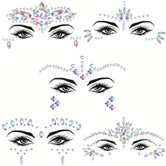 EYENICE Mermaid Face Jewels & Body Glitter Holographic Alien Costume