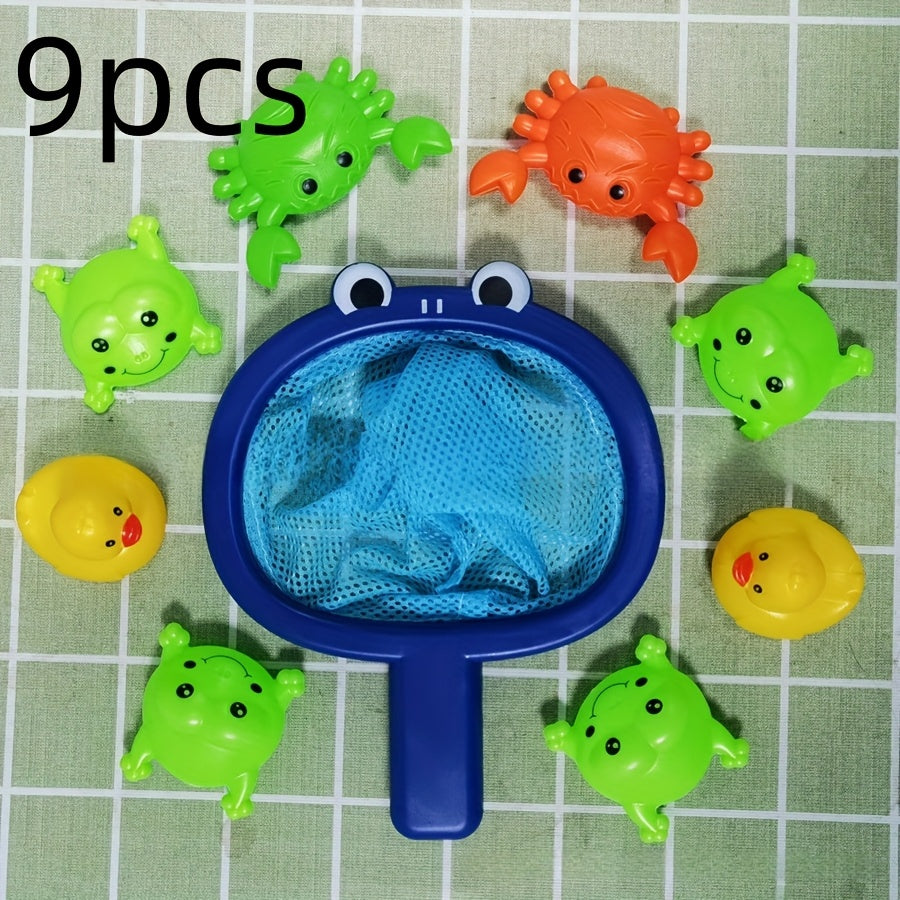 9pcs Kids Bath Animal Fishing Toy Set