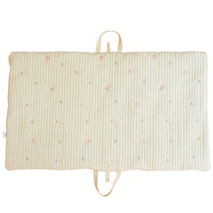 Kids' Embroidered Nap Mat Portable Foldable Soft Mattress for Travel Ivory