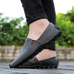 Men's Hand Stitched Loafer Shoes Lightweight Slip On Flats